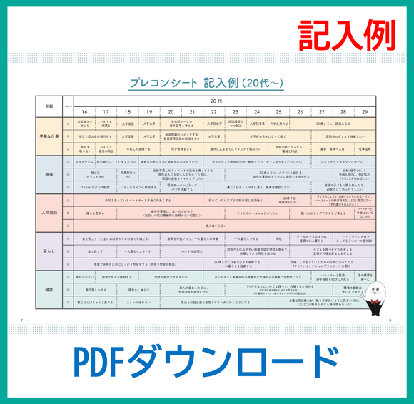 記入例】セイシルプレコンシート」PDFダウンロード – withセイシル